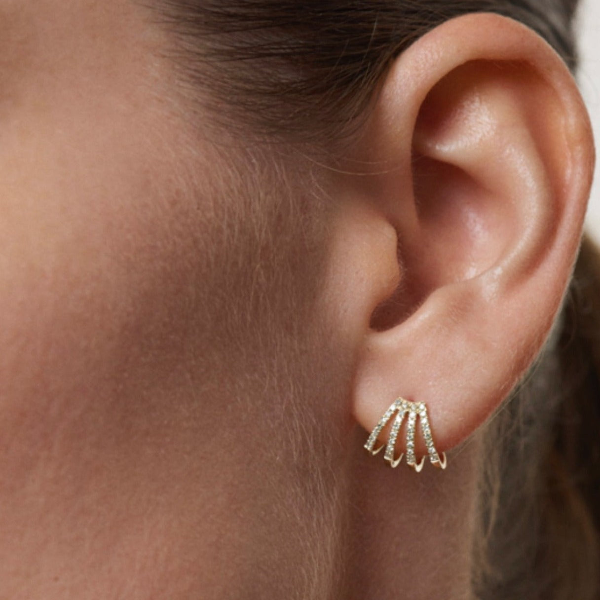 Diamond Multi Huggie Earring