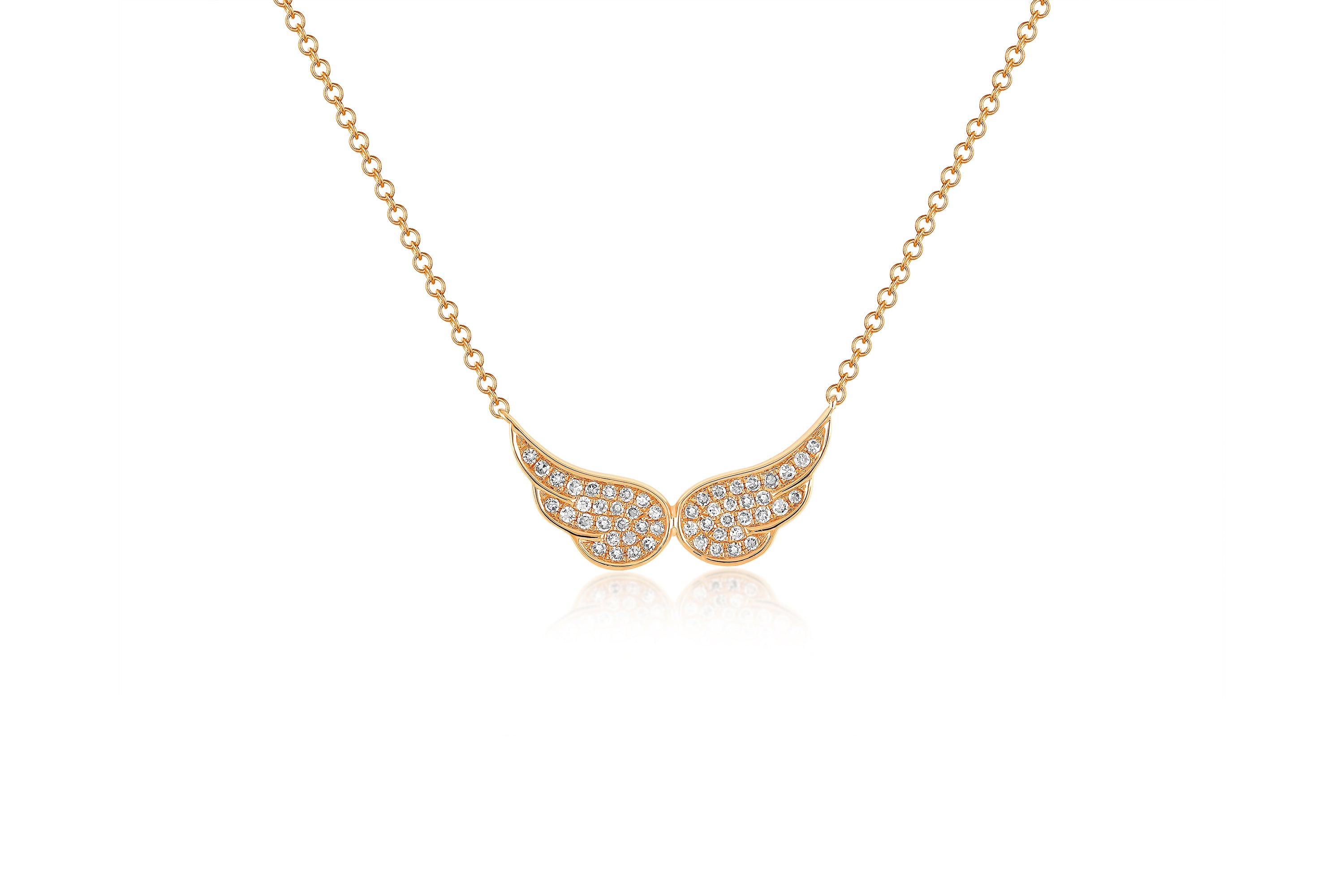 Diamond Double Angel Wing Necklace