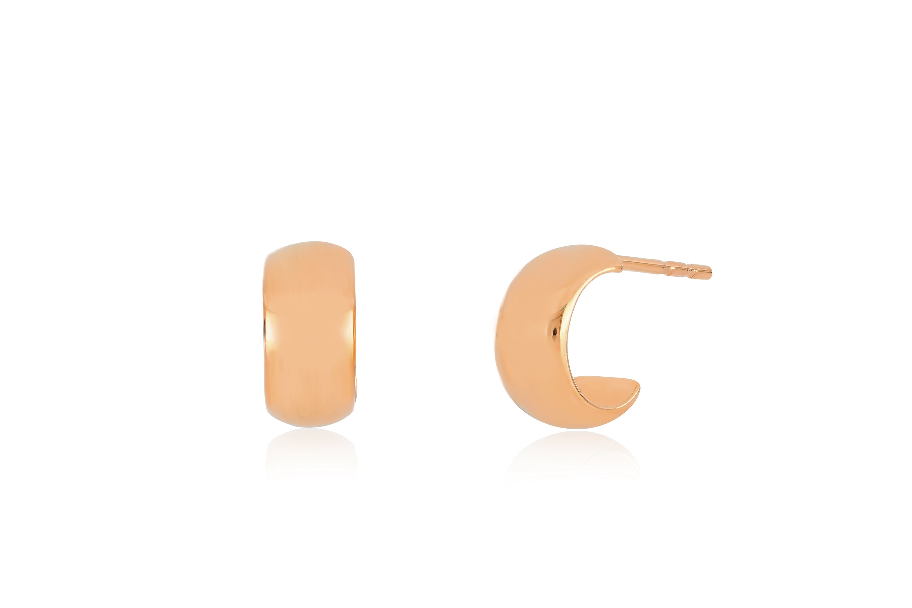 Gold Bubble Huggie Earrings