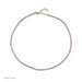 Birthstone Bead Necklace In Amethyst with 14k yellow gold chain