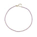 Birthstone Bead Necklace In Amethyst with 14k yellow gold chain