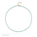 Birthstone Bead Necklace In Chalcedony with 14k yellow gold chain