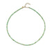 Birthstone Bead Necklace In Emerald with 14k yellow gold chain