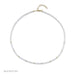 Birthstone Bead Necklace In Moon Stone with 14k yellow gold chain