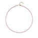 Birthstone Bead Necklace In Pink Sapphire with 14k yellow gold chain