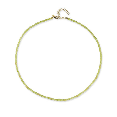 Birthstone Bead Necklace In Peridot 