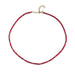 Birthstone Bead Necklace In Ruby in 14k yellow gold