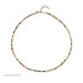 Birthstone Bead Necklace In Tourmaline with 14k yellow gold chain