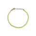 Birthstone Bead Bracelet In Peridot with 14k yellow gold chain