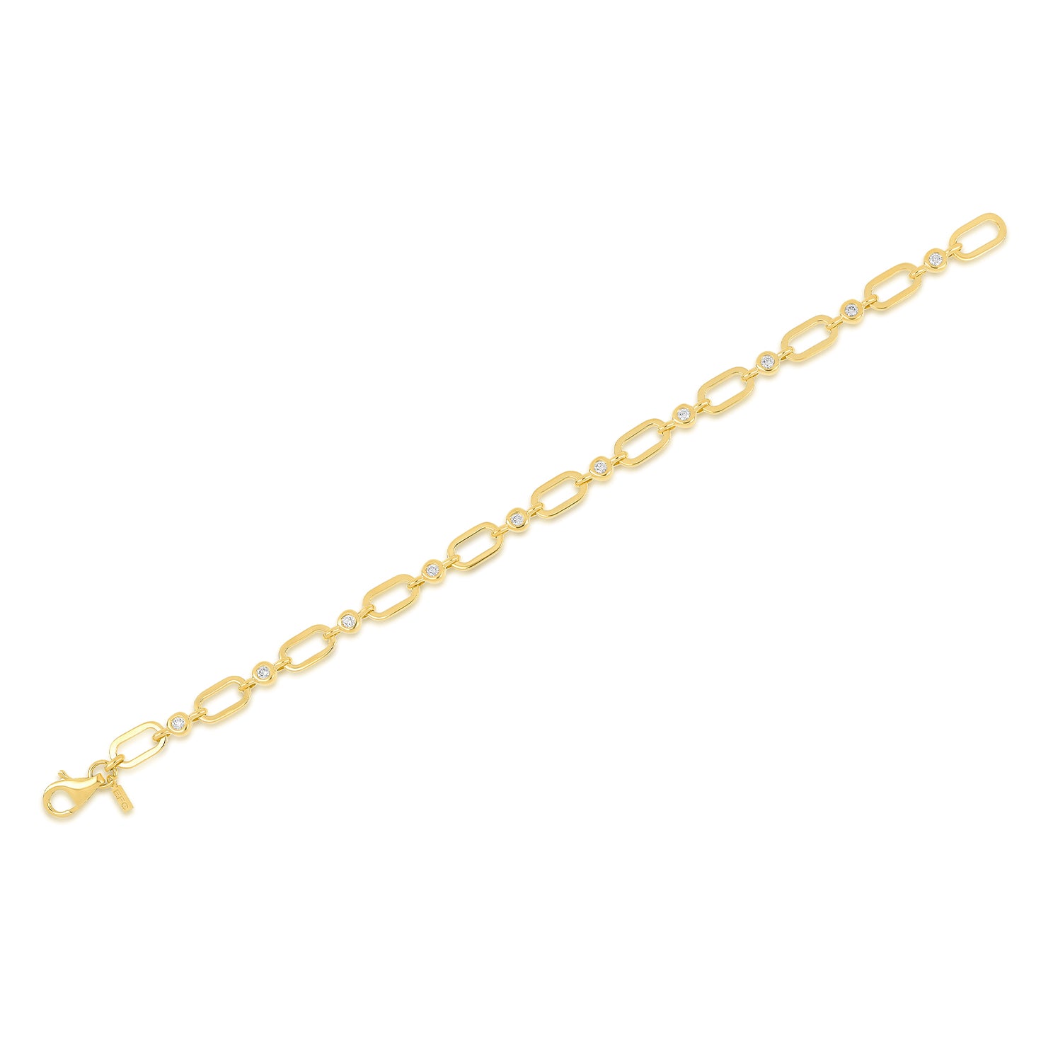 Diamond Pillow Jumbo Link Chain Bracelet