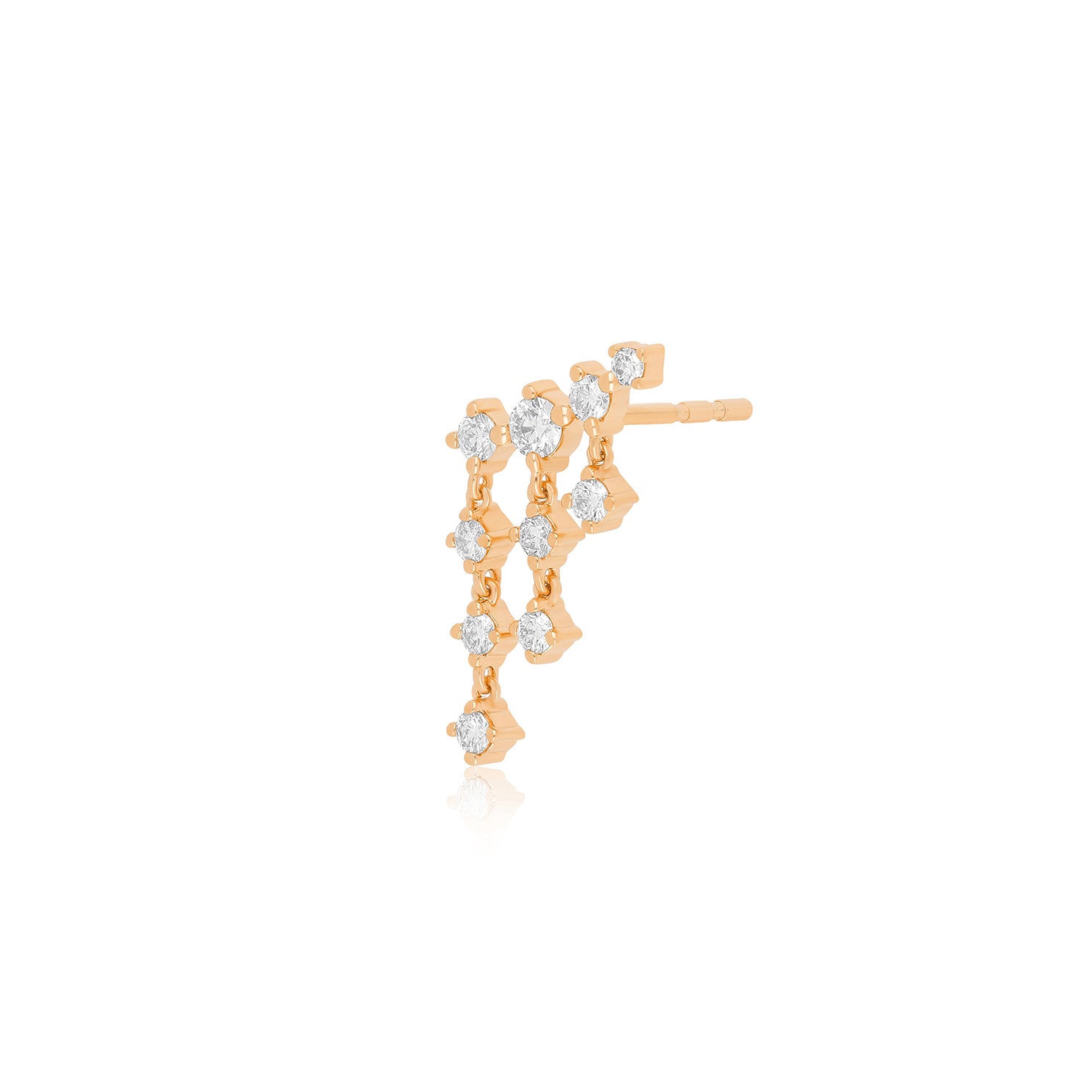 Diamond Drip Stud Earring