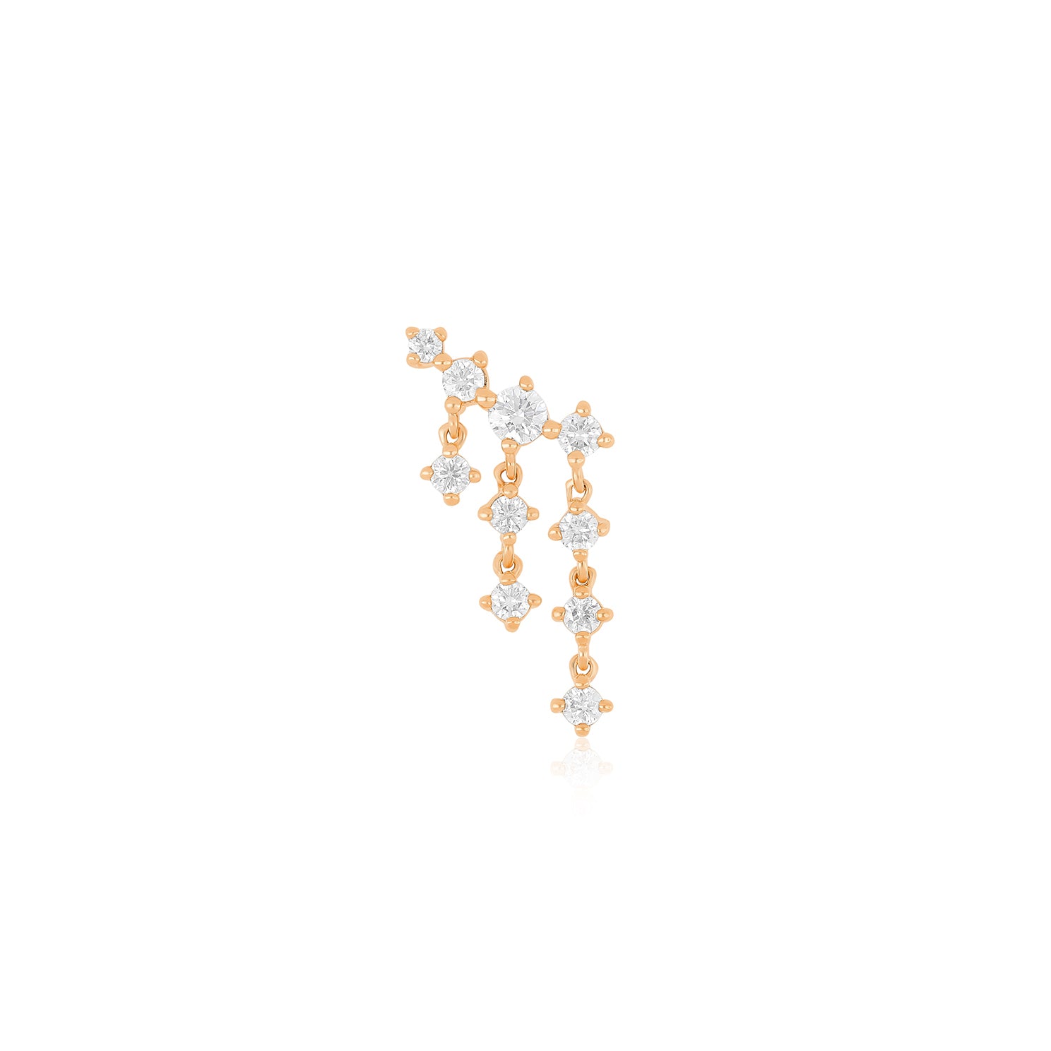 Diamond Drip Stud Earring
