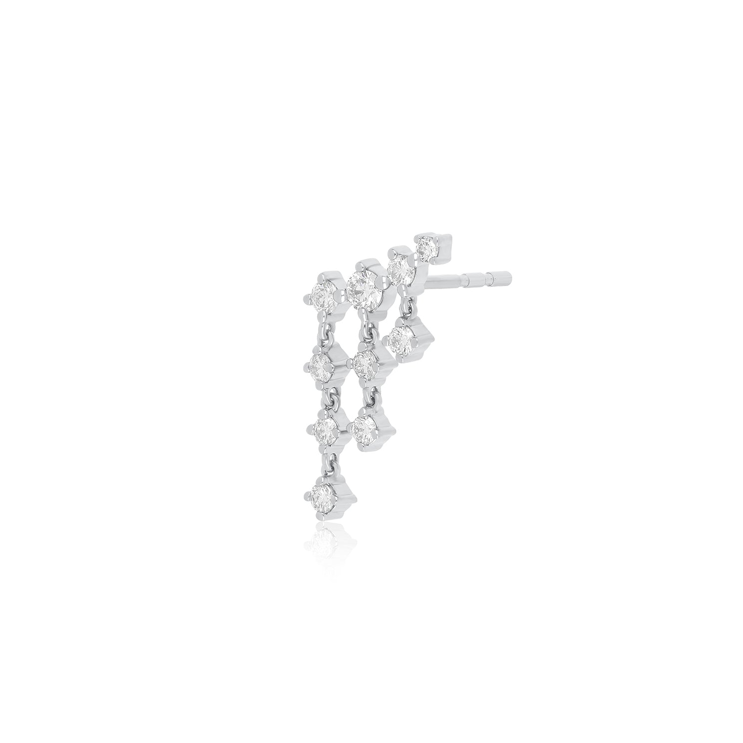 Diamond Drip Stud Earring