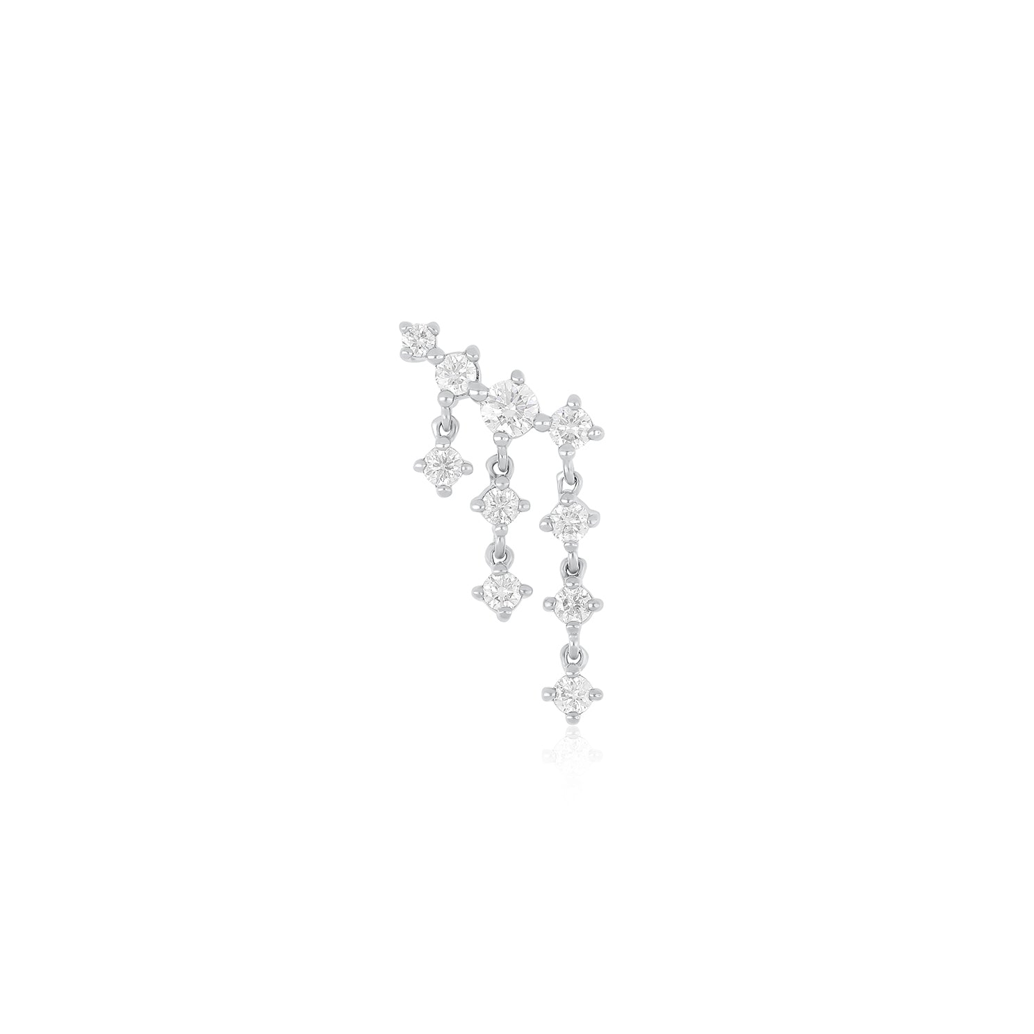 Diamond Drip Stud Earring
