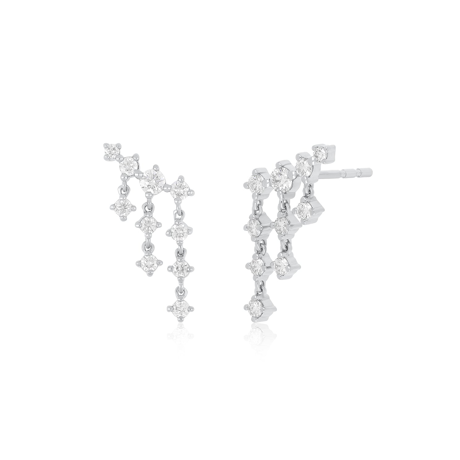 Diamond Drip Stud Earring