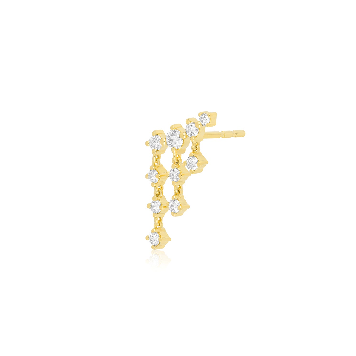 Diamond Drip Stud Earring