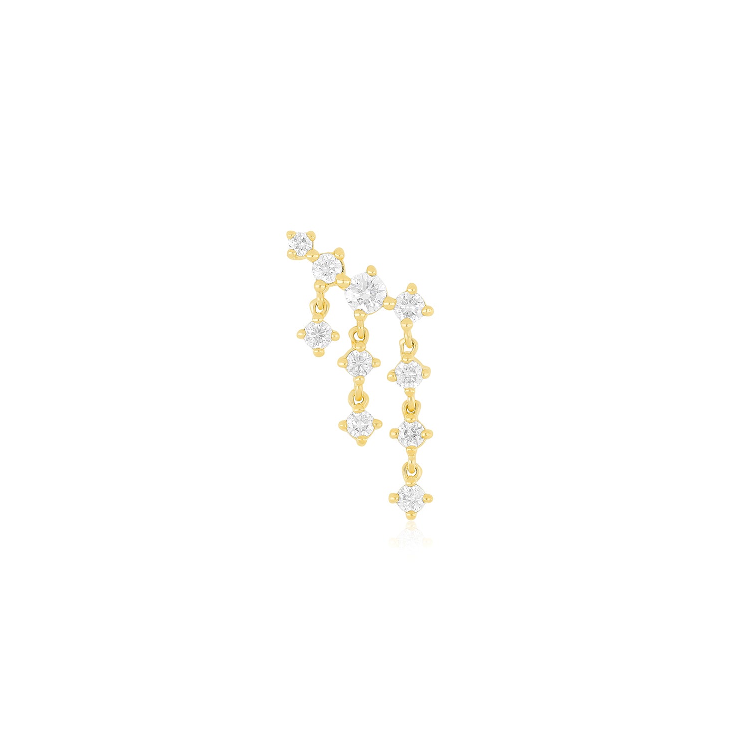Diamond Drip Stud Earring