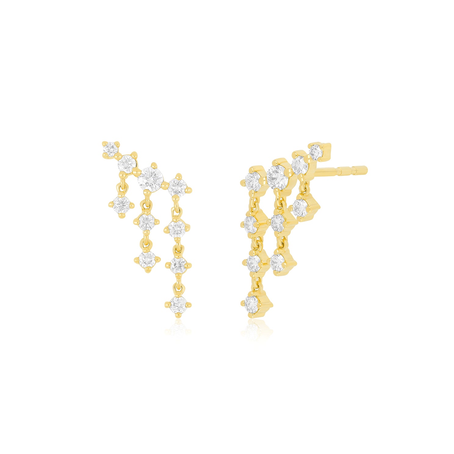 Diamond Drip Stud Earring