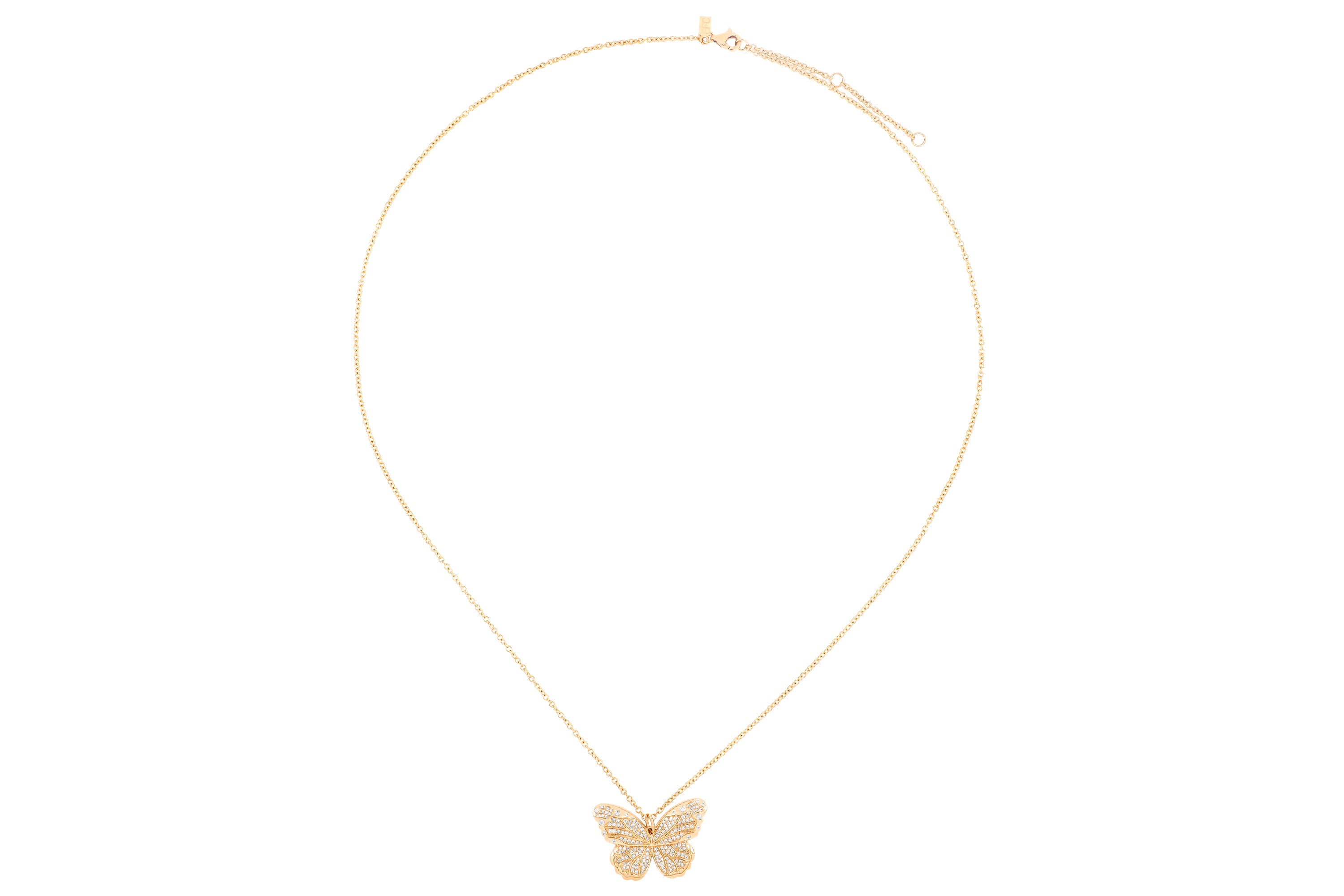 Pavé Diamond Jumbo Butterfly Necklace