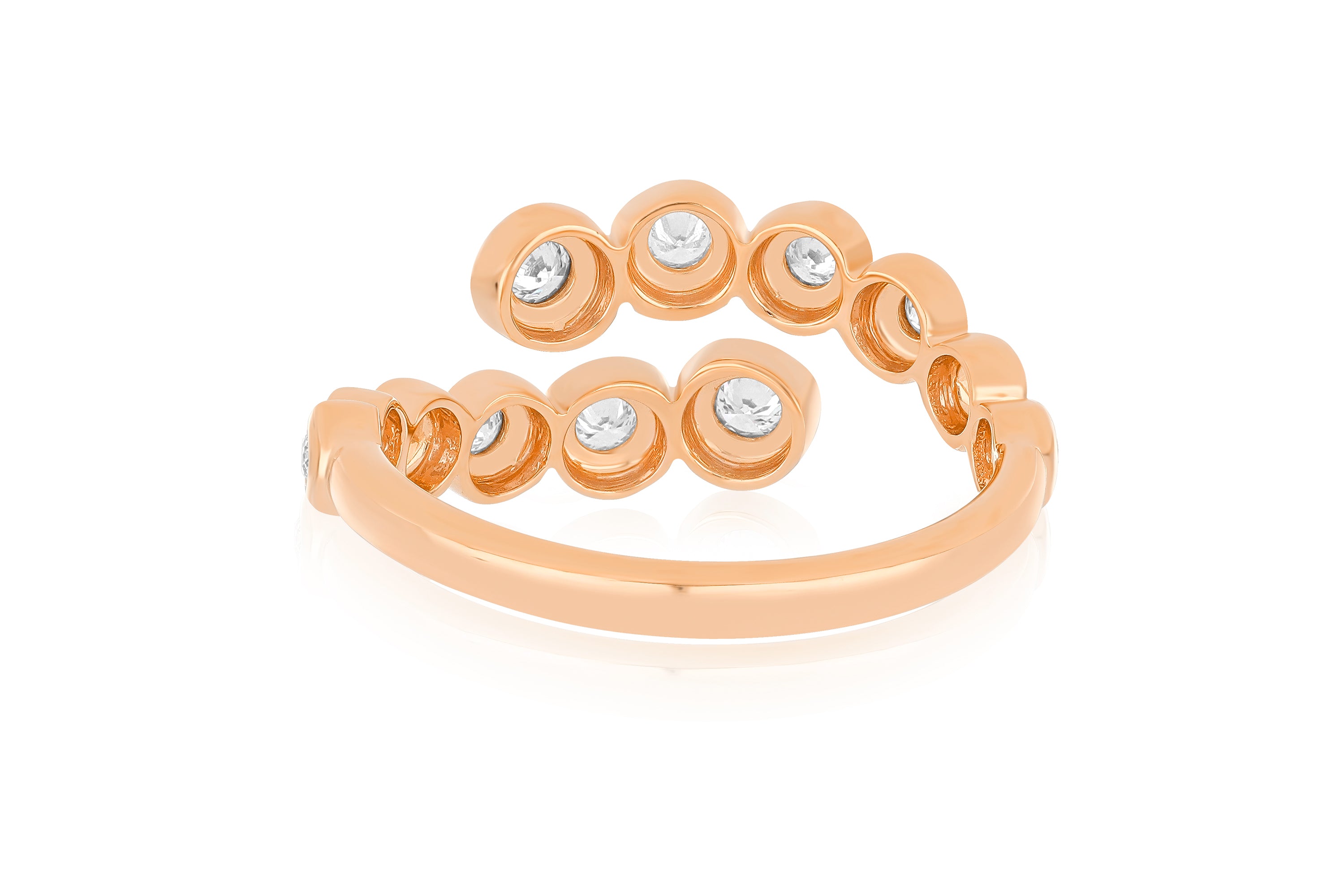 Graduated Diamond Pillow Wrap Ring