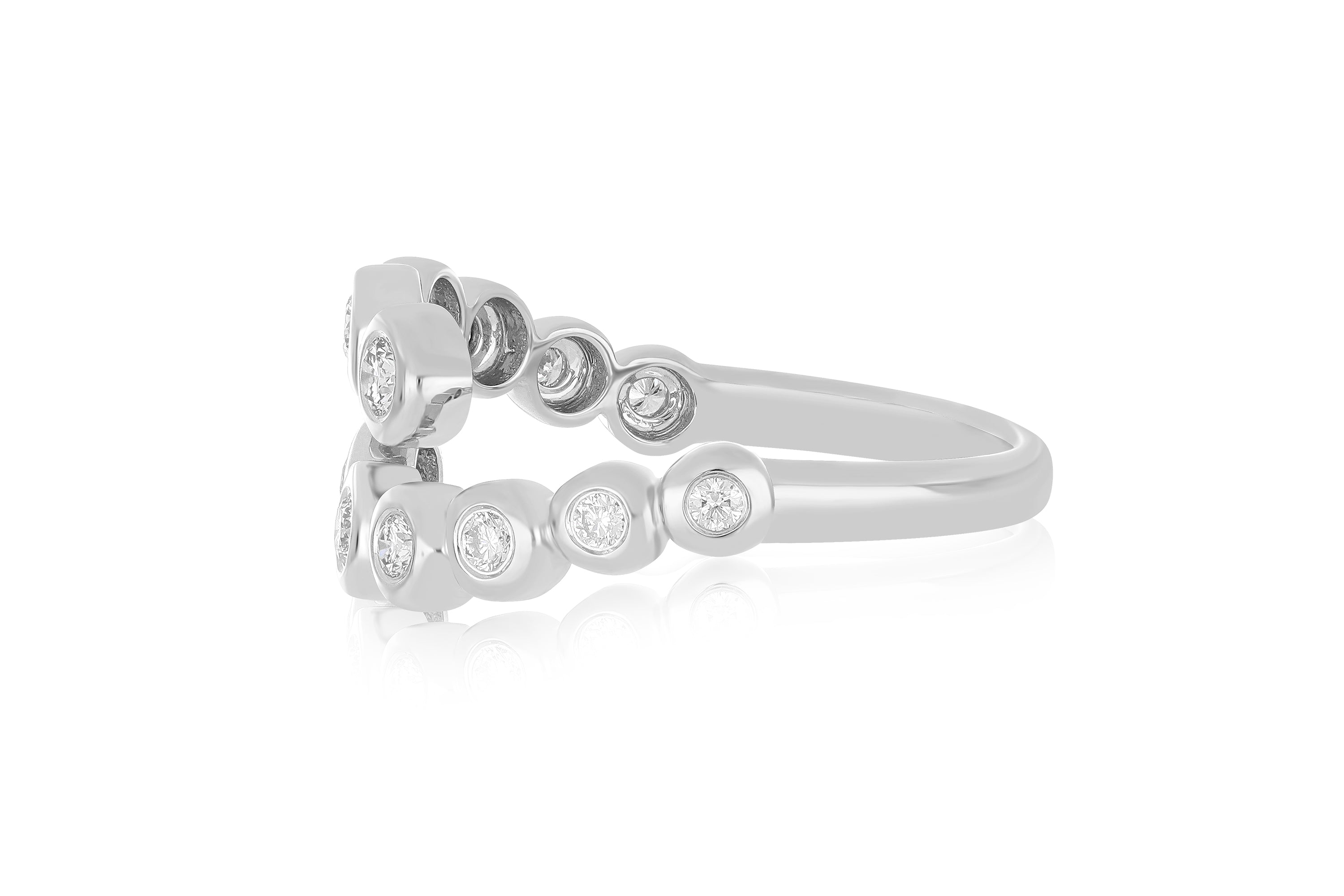 Graduated Diamond Pillow Wrap Ring