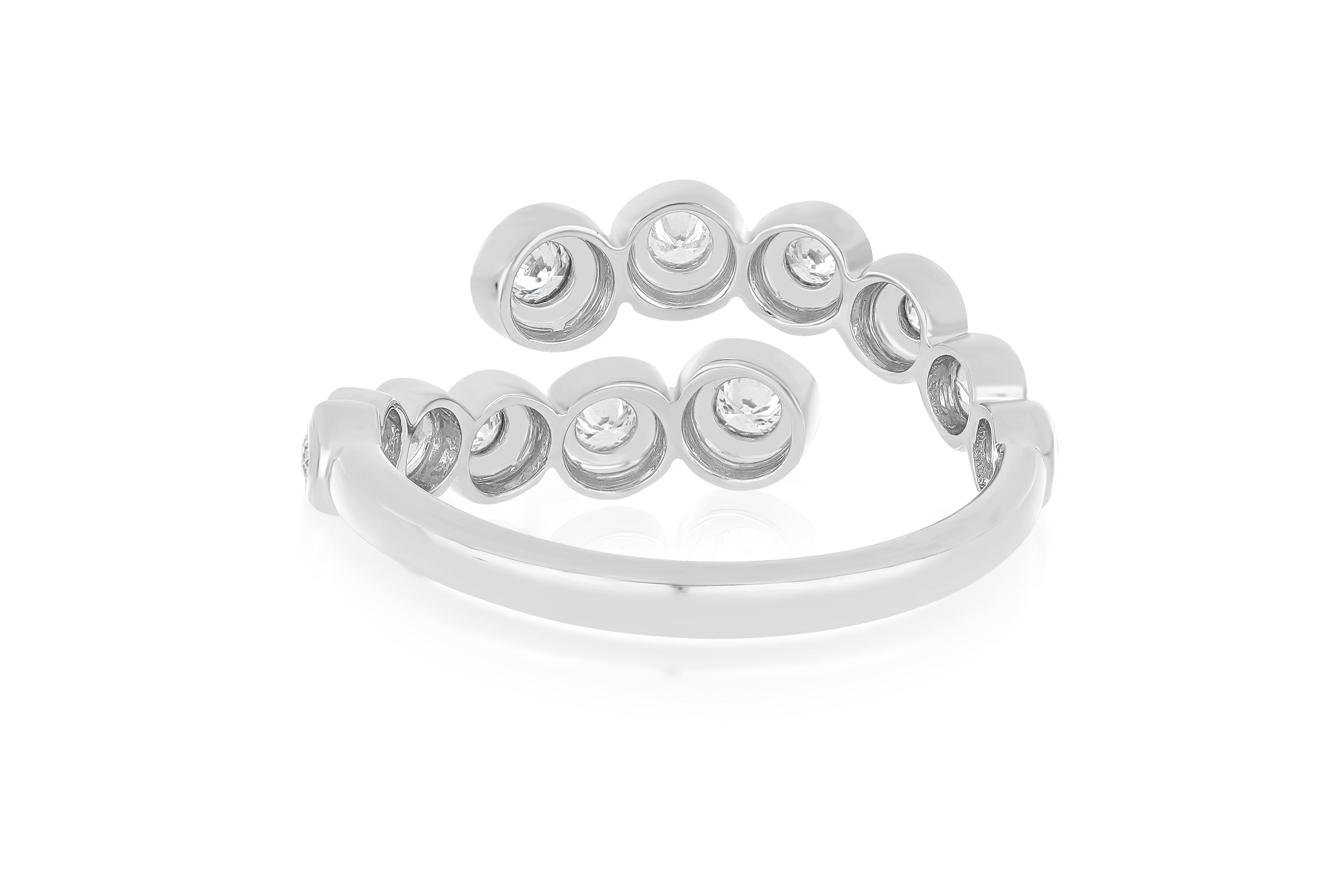 Graduated Diamond Pillow Wrap Ring