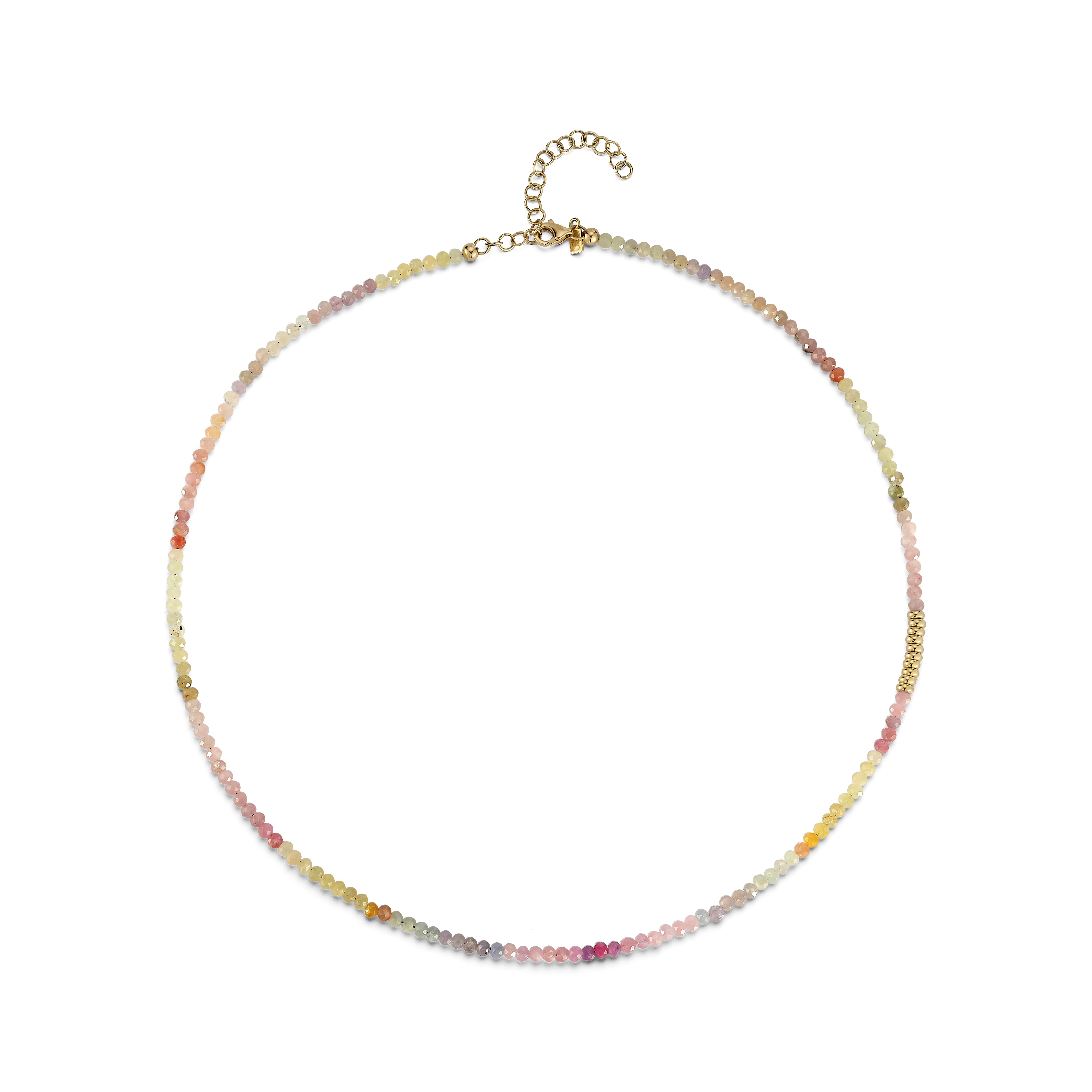 Ombré Sapphire Birthstone Bead Necklace