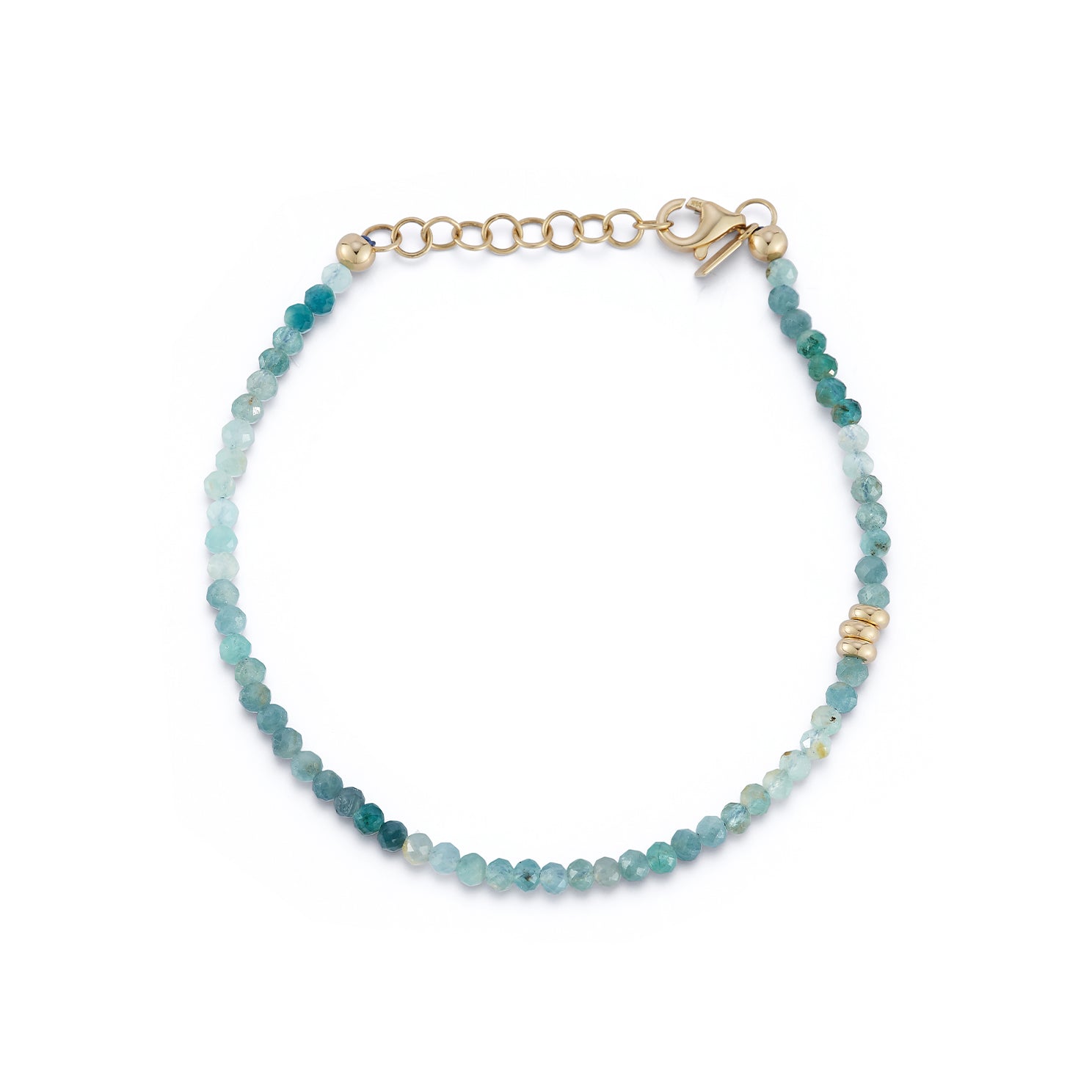 Ombré Tourmaline Birthstone Bead Bracelet