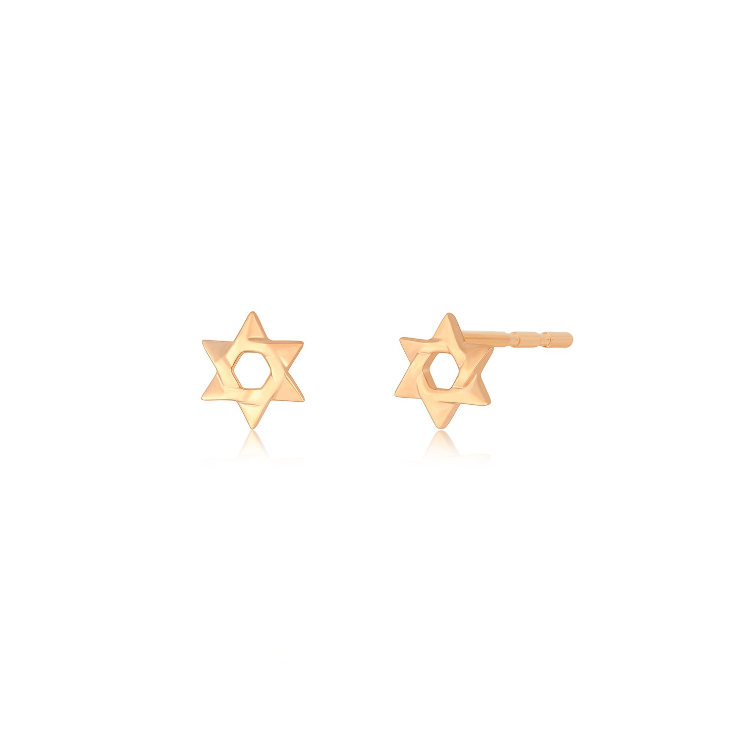 Gold Star of David Earring