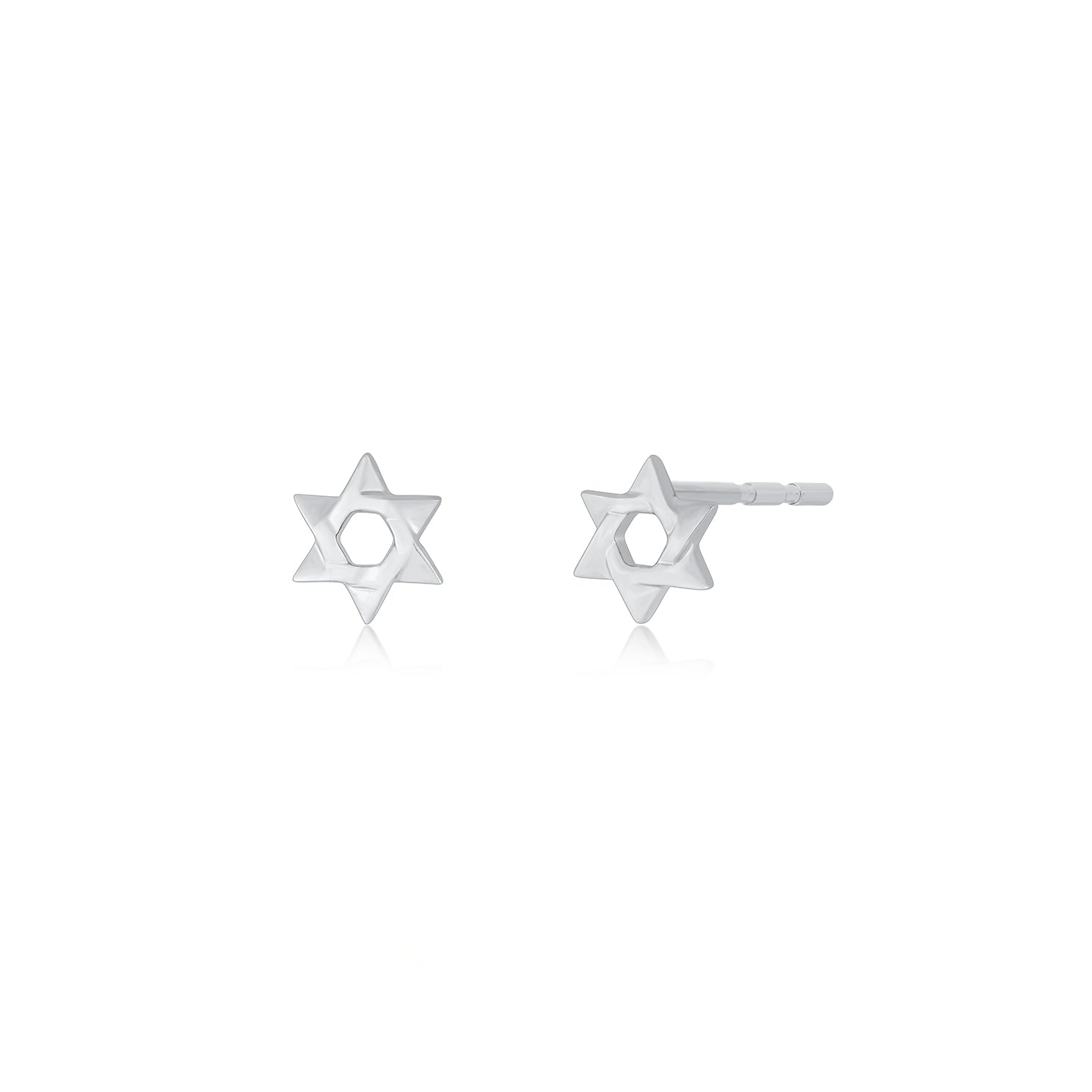 Gold Star of David Earring