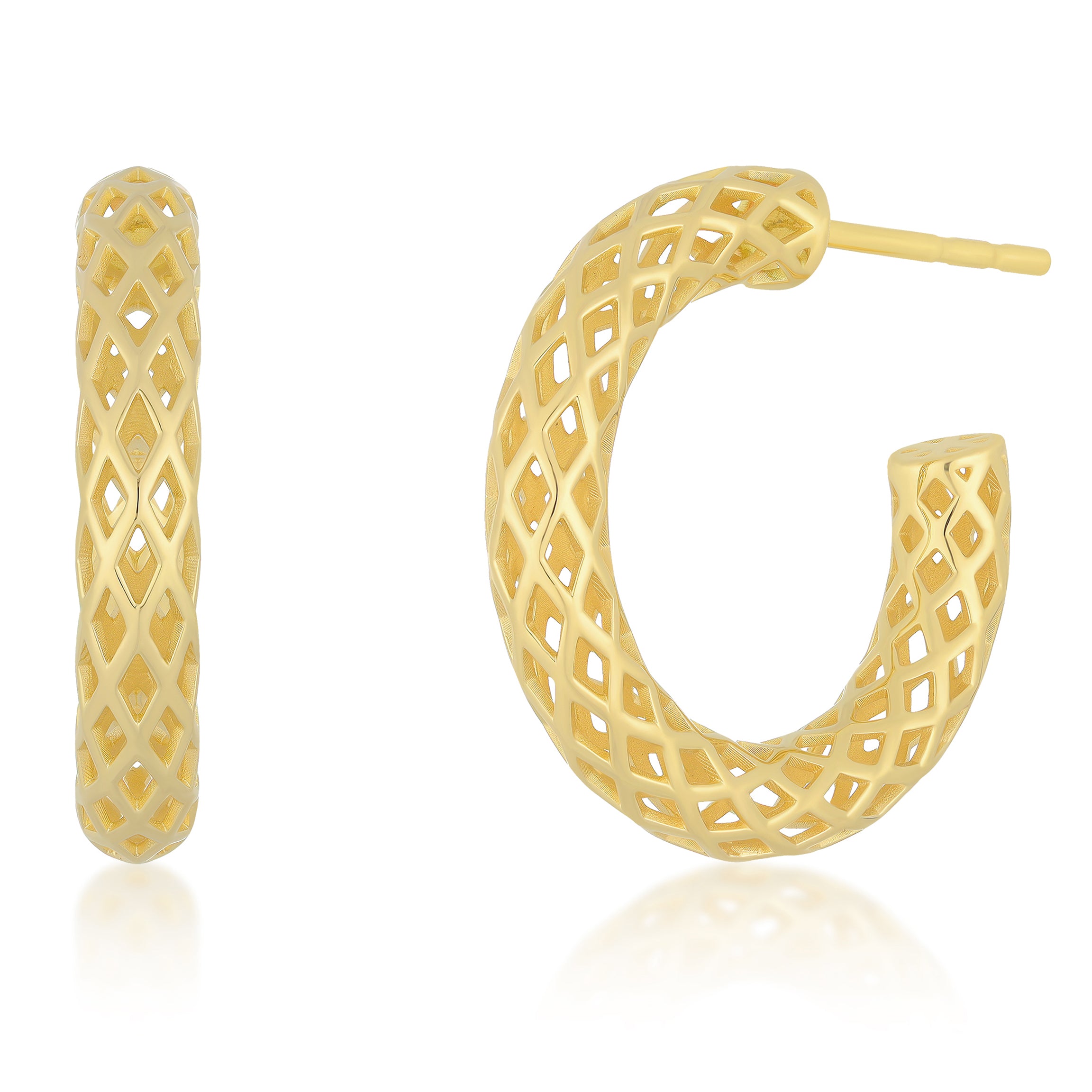 Woven Gold Hoop Earrings