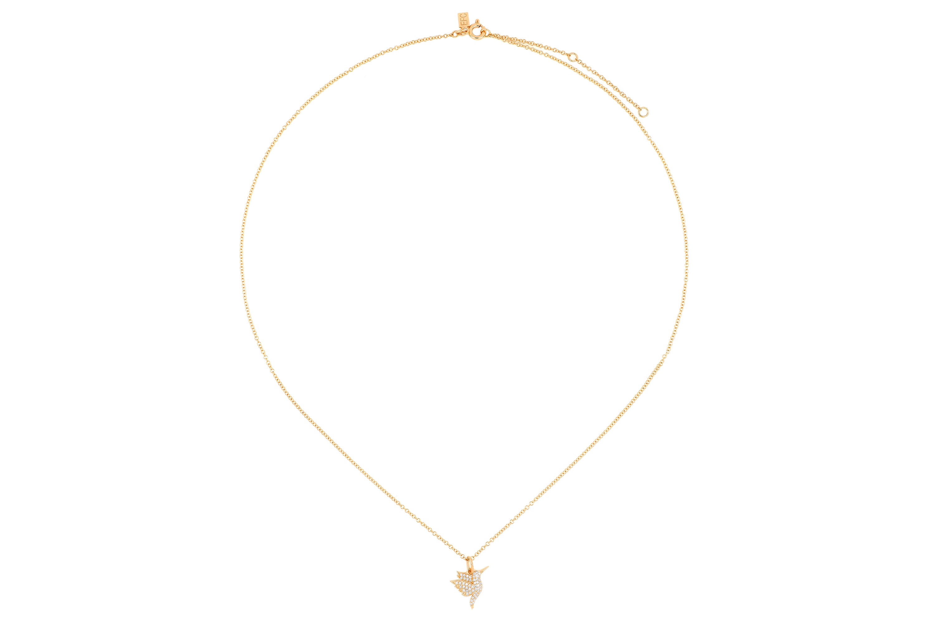 Diamond Mini Pavé Hummingbird Necklace