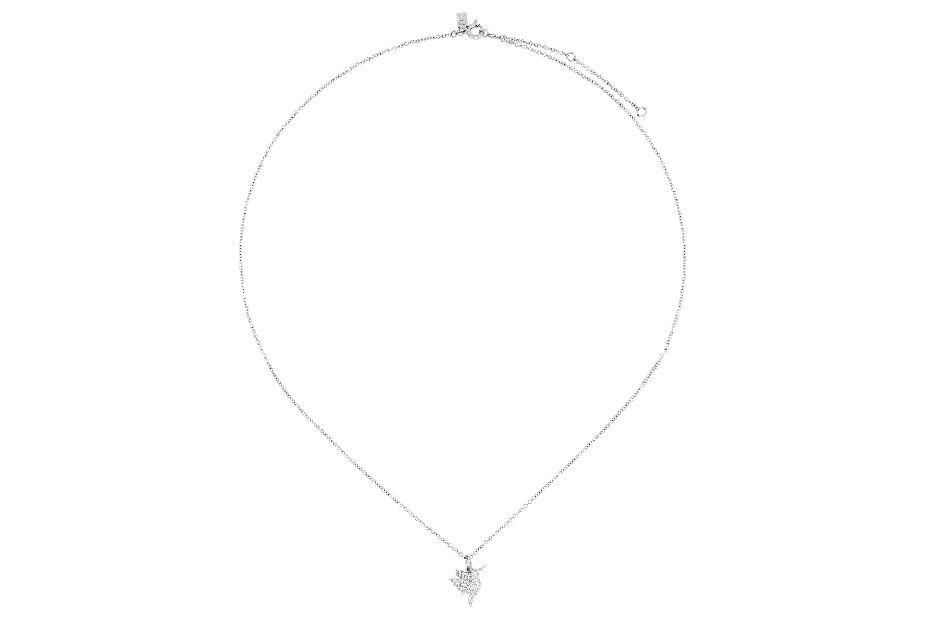 Diamond Mini Pavé Hummingbird Necklace