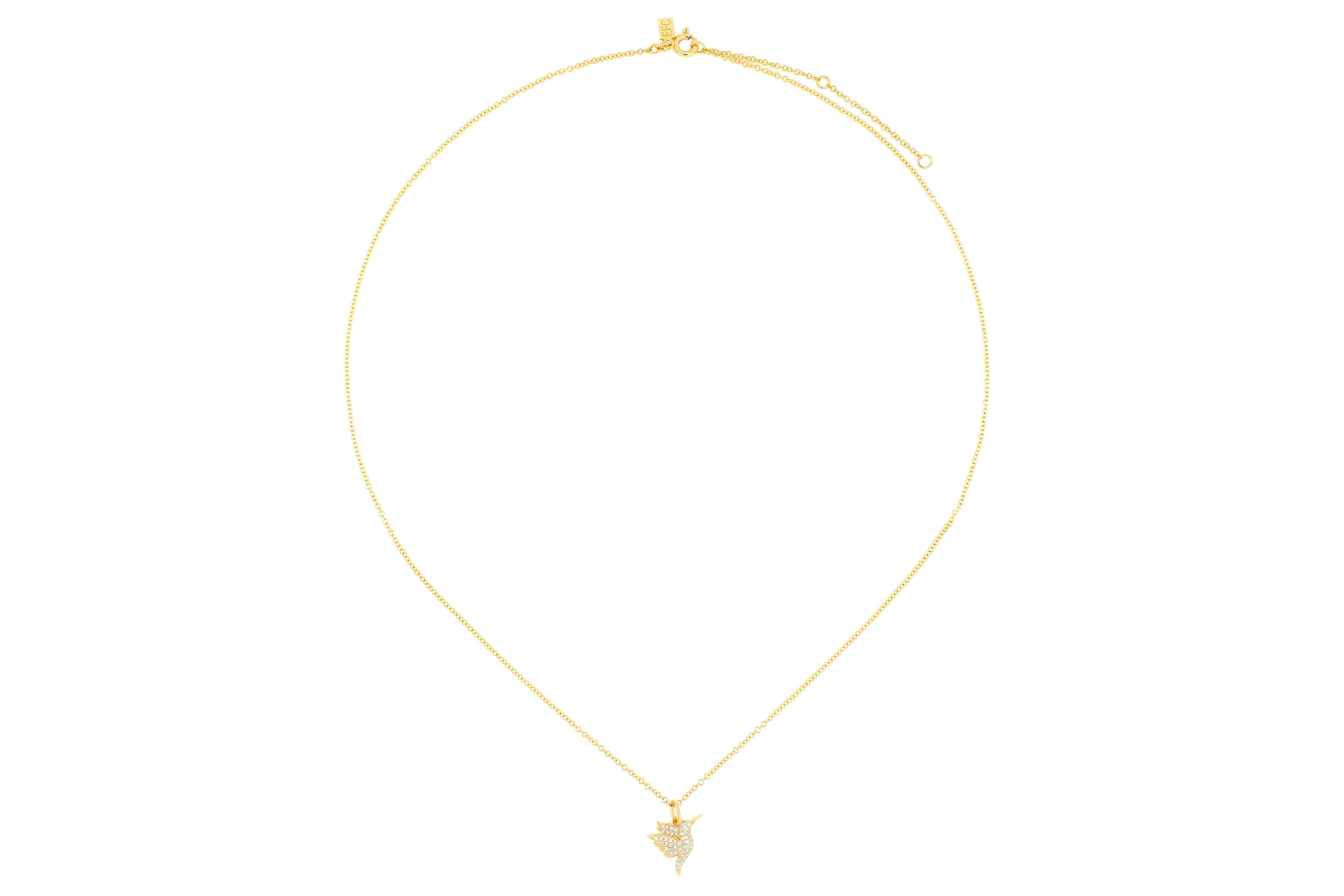 Diamond Mini Pavé Hummingbird Necklace