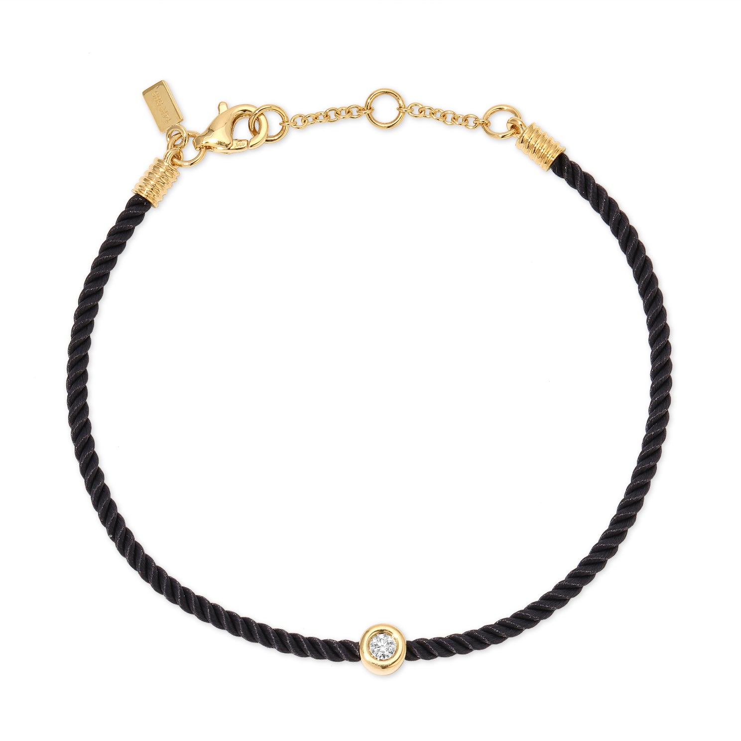 Diamond Pillow Cord Bracelet
