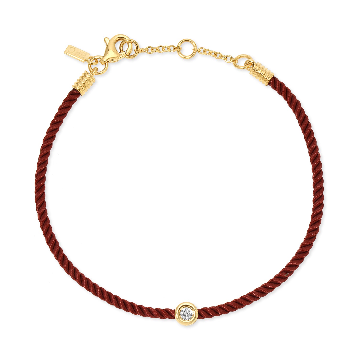 Diamond Pillow Cord Bracelet