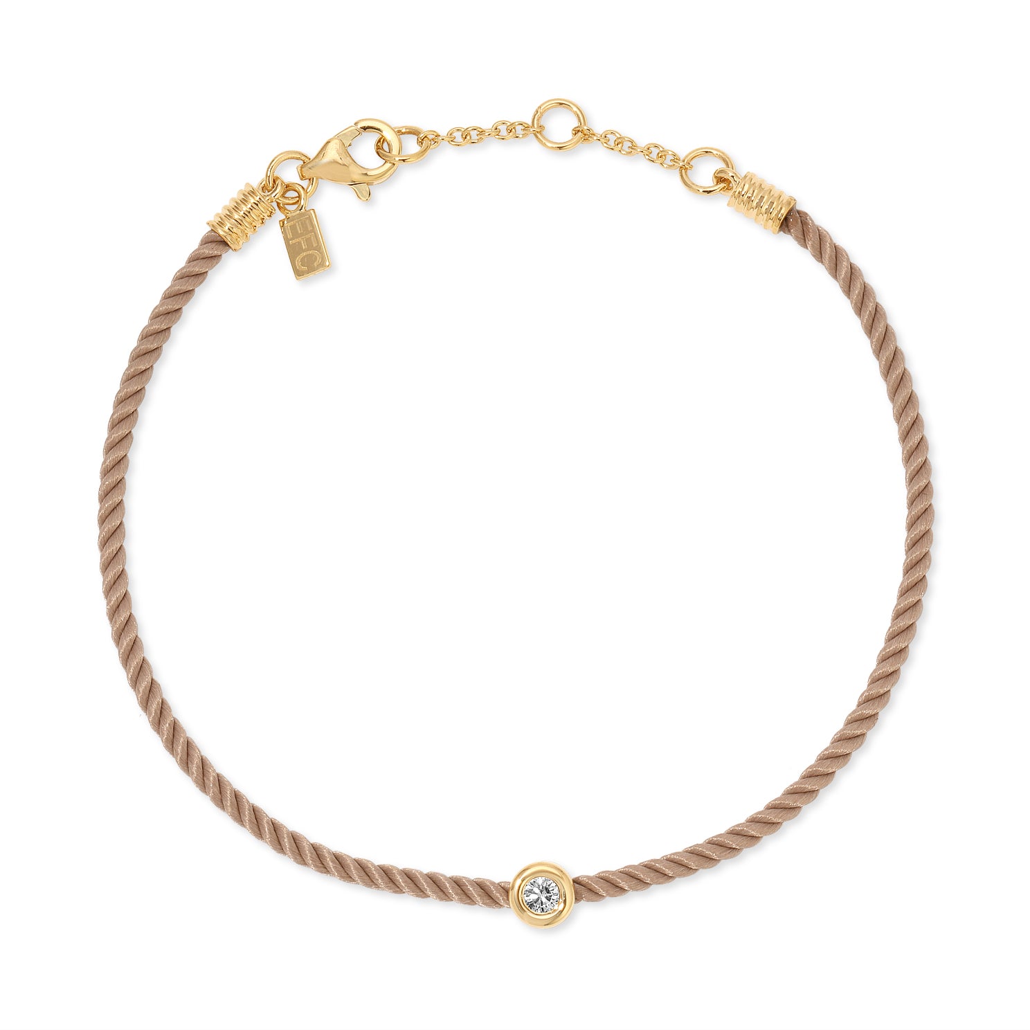 Diamond Pillow Cord Bracelet
