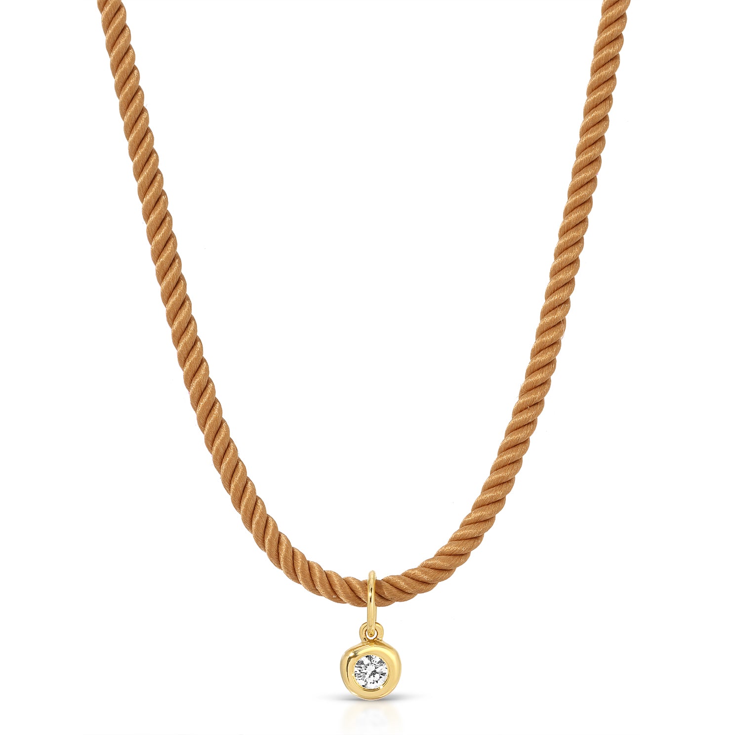 Diamond Pillow Cord Necklace