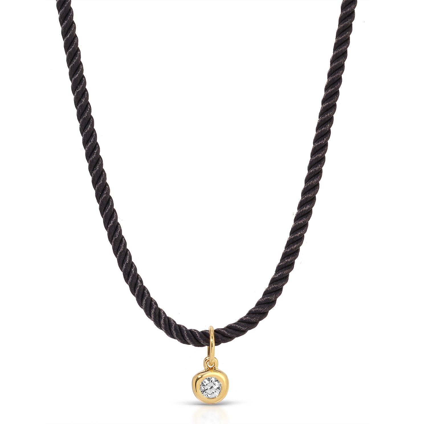 Diamond Pillow Cord Necklace