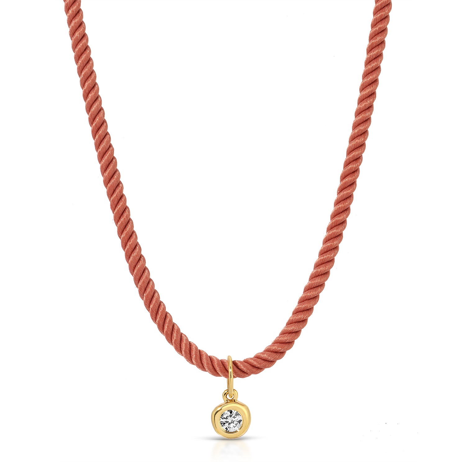 Diamond Pillow Cord Necklace