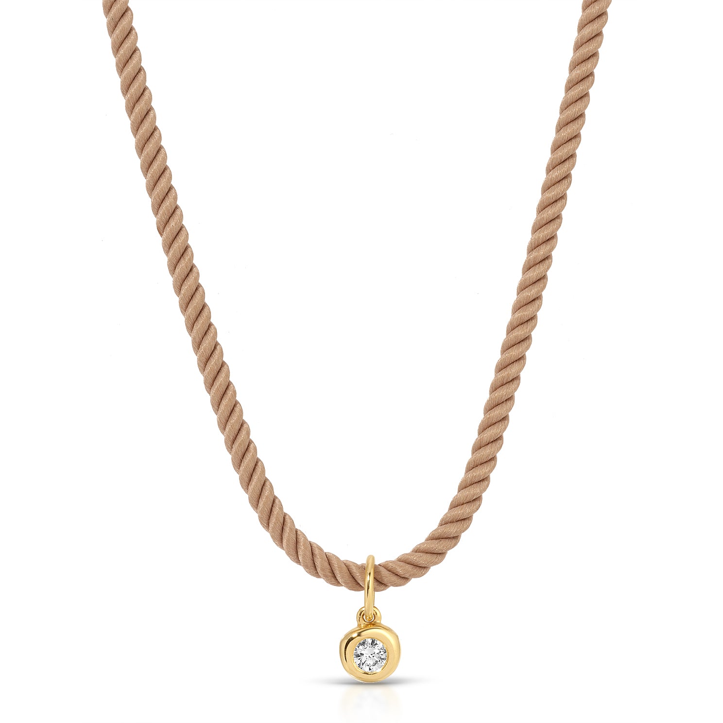 Diamond Pillow Cord Necklace