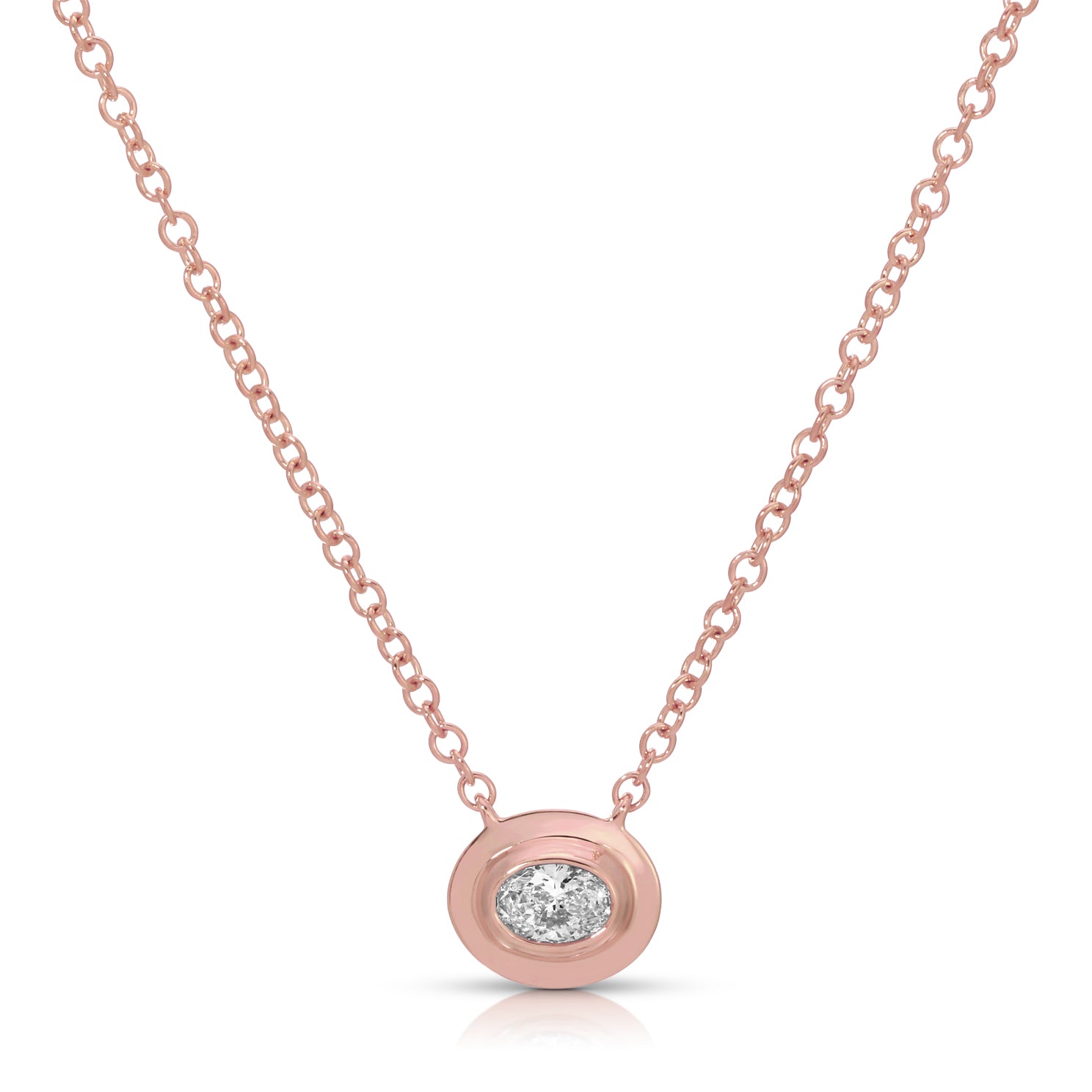 Oval Diamond Necklace