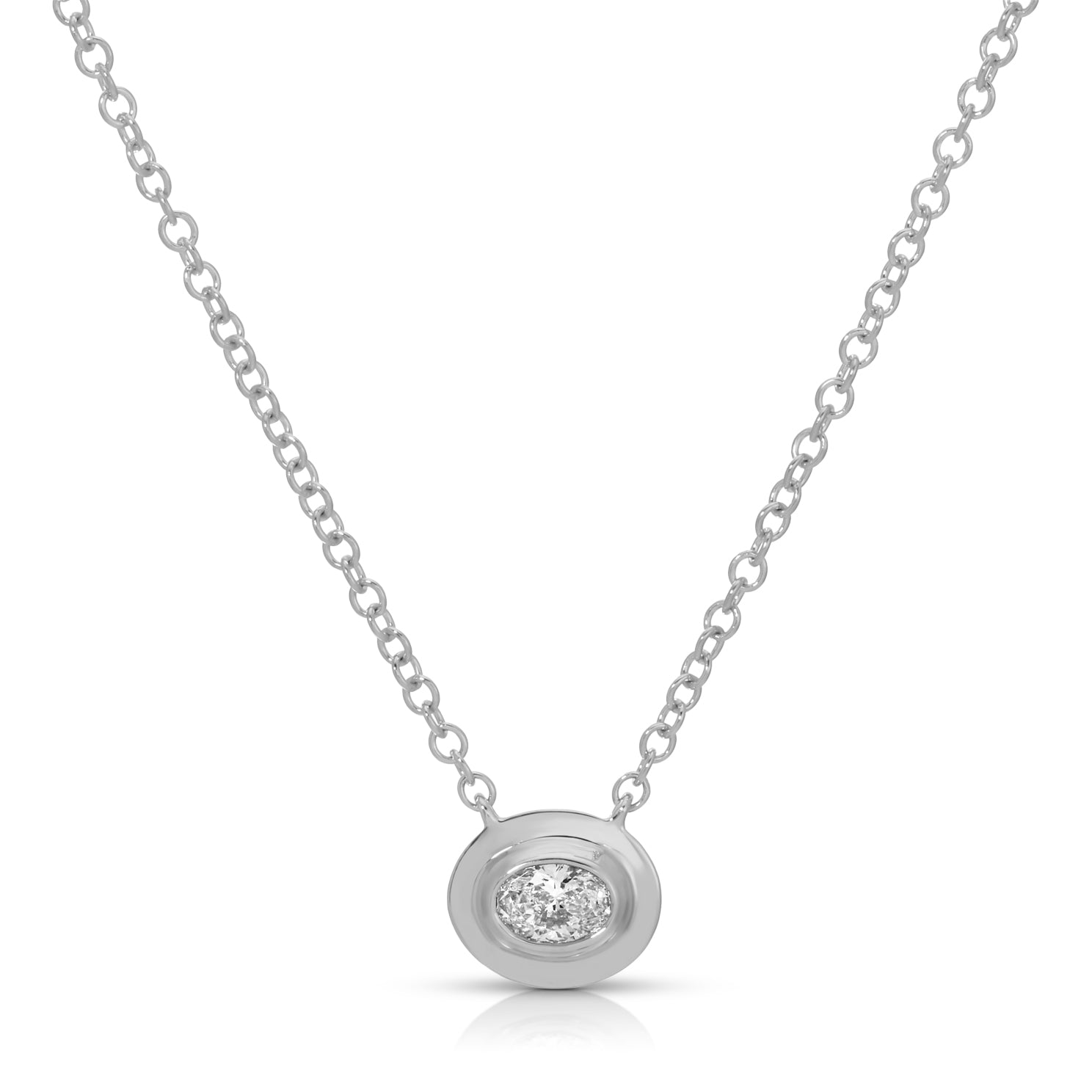 Oval Diamond Necklace