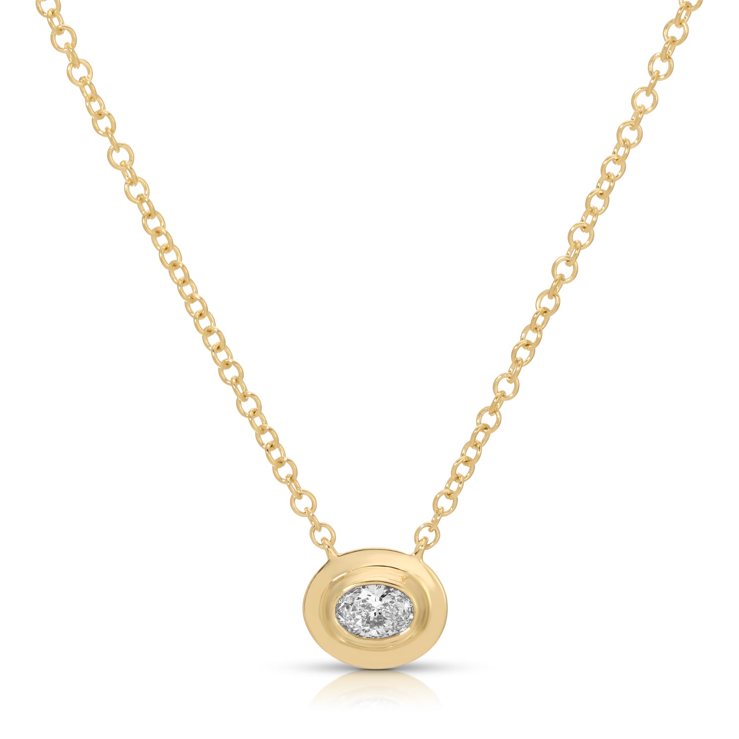 Oval Diamond Necklace