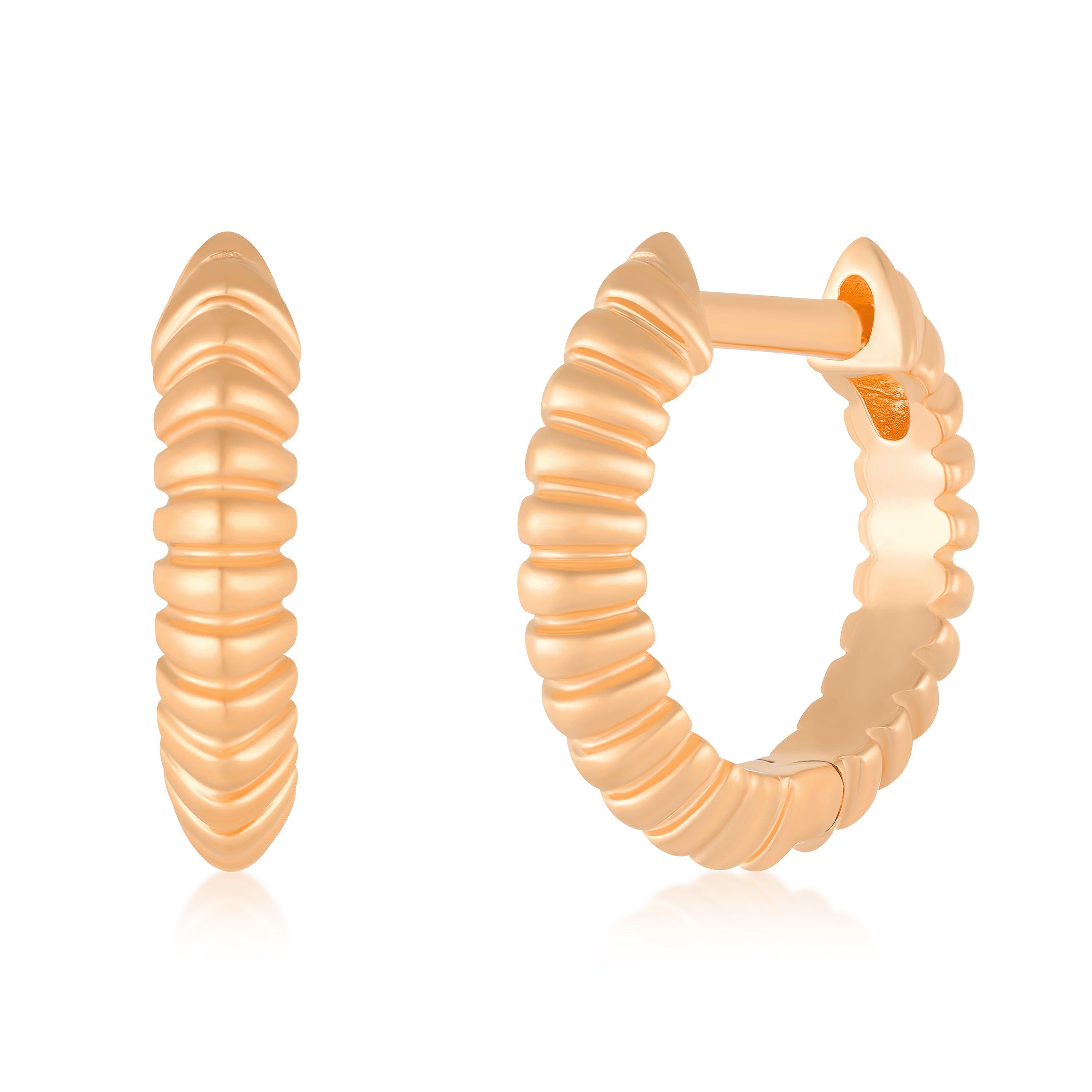 Gold Fluted Knife Edge Mini Huggies