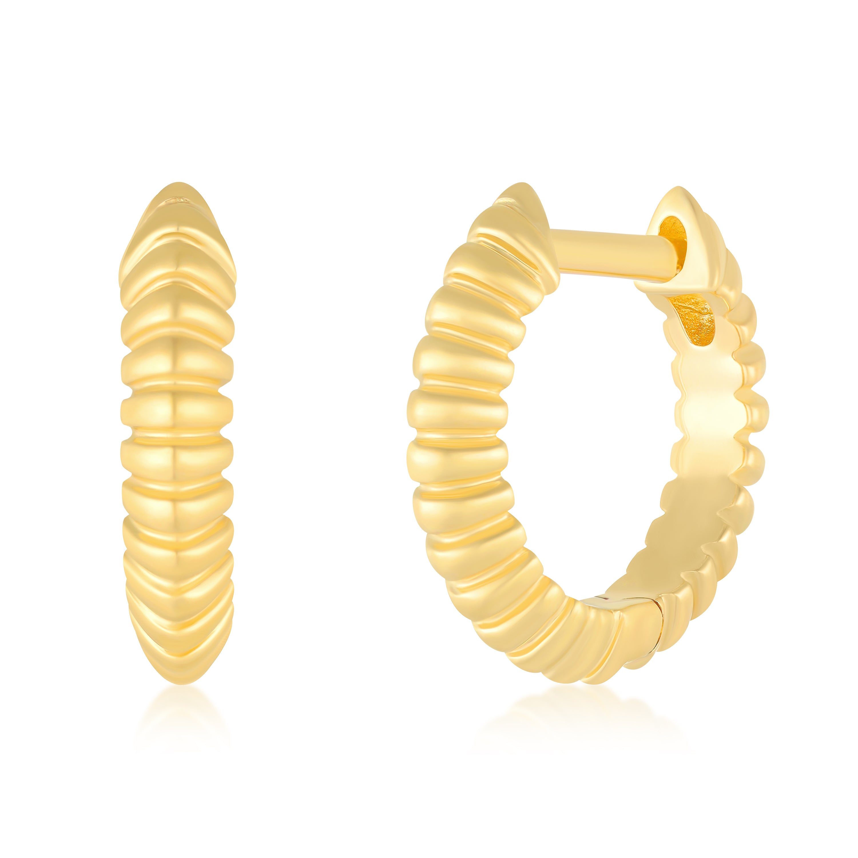 Gold Fluted Knife Edge Mini Huggies