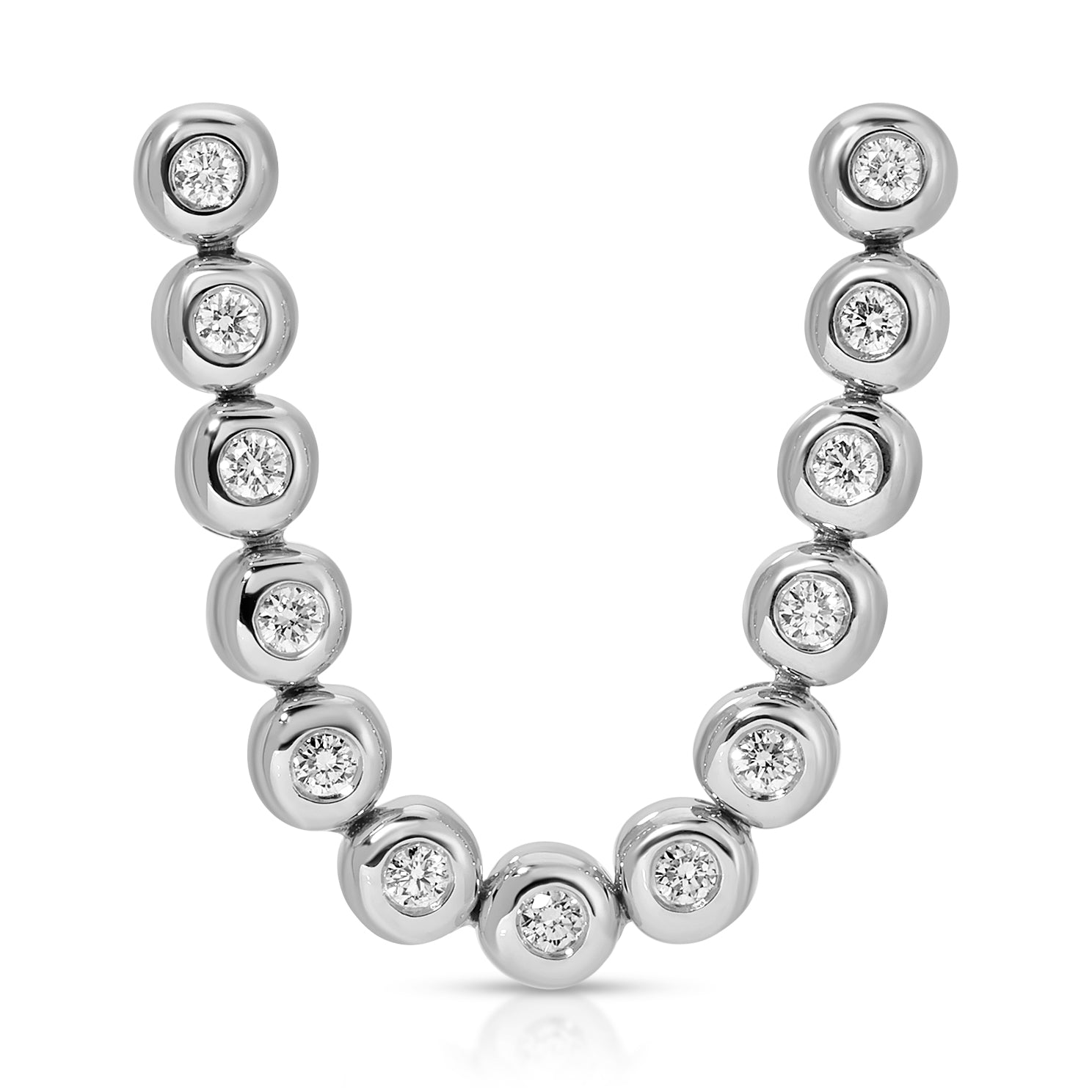 Diamond Pillow Double Stud Earrings