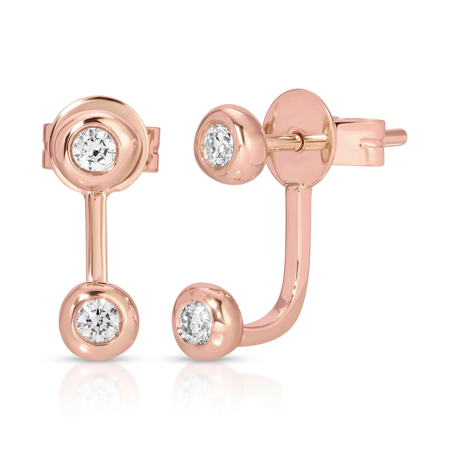Diamond Pillow Illusion Earrings