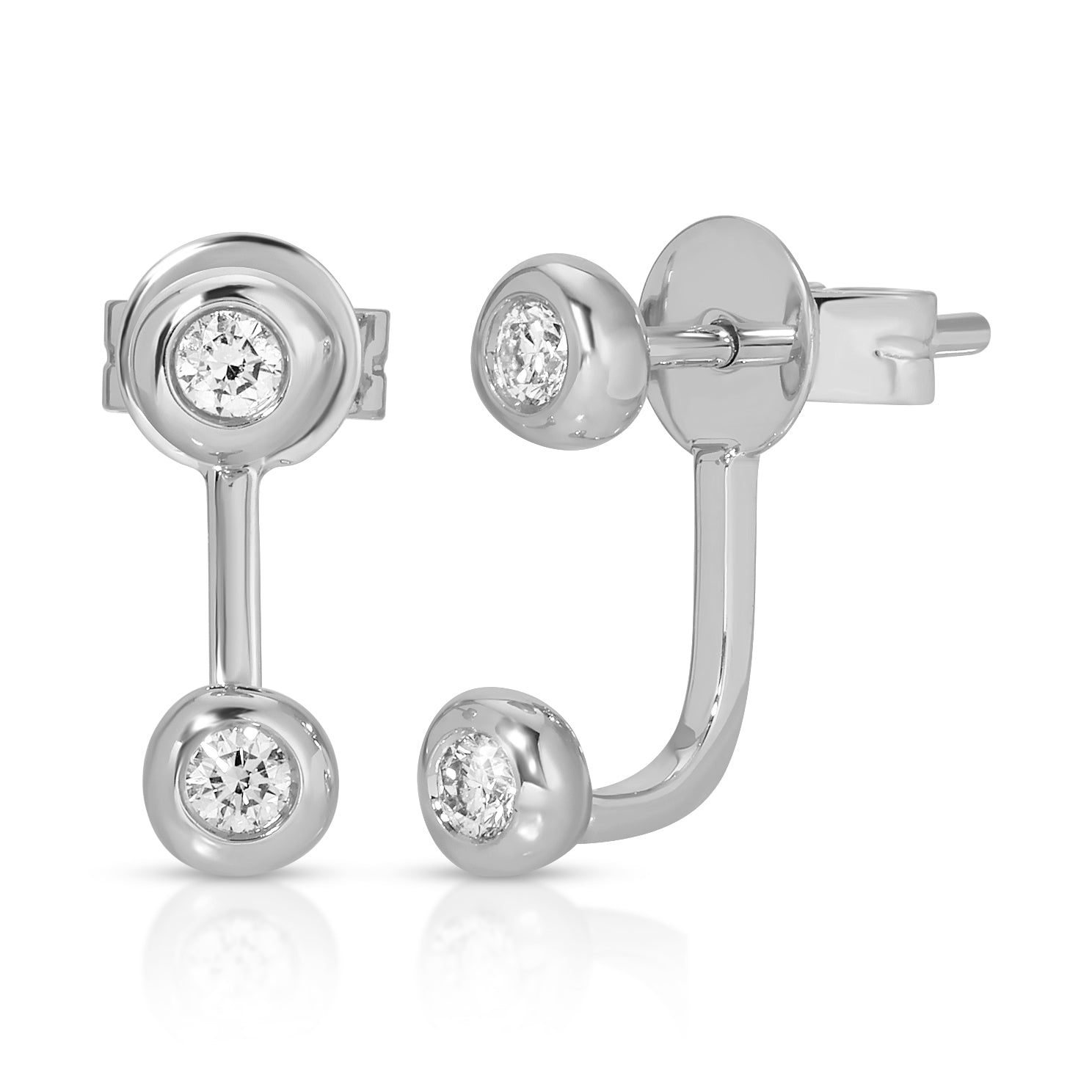 Diamond Pillow Illusion Earrings