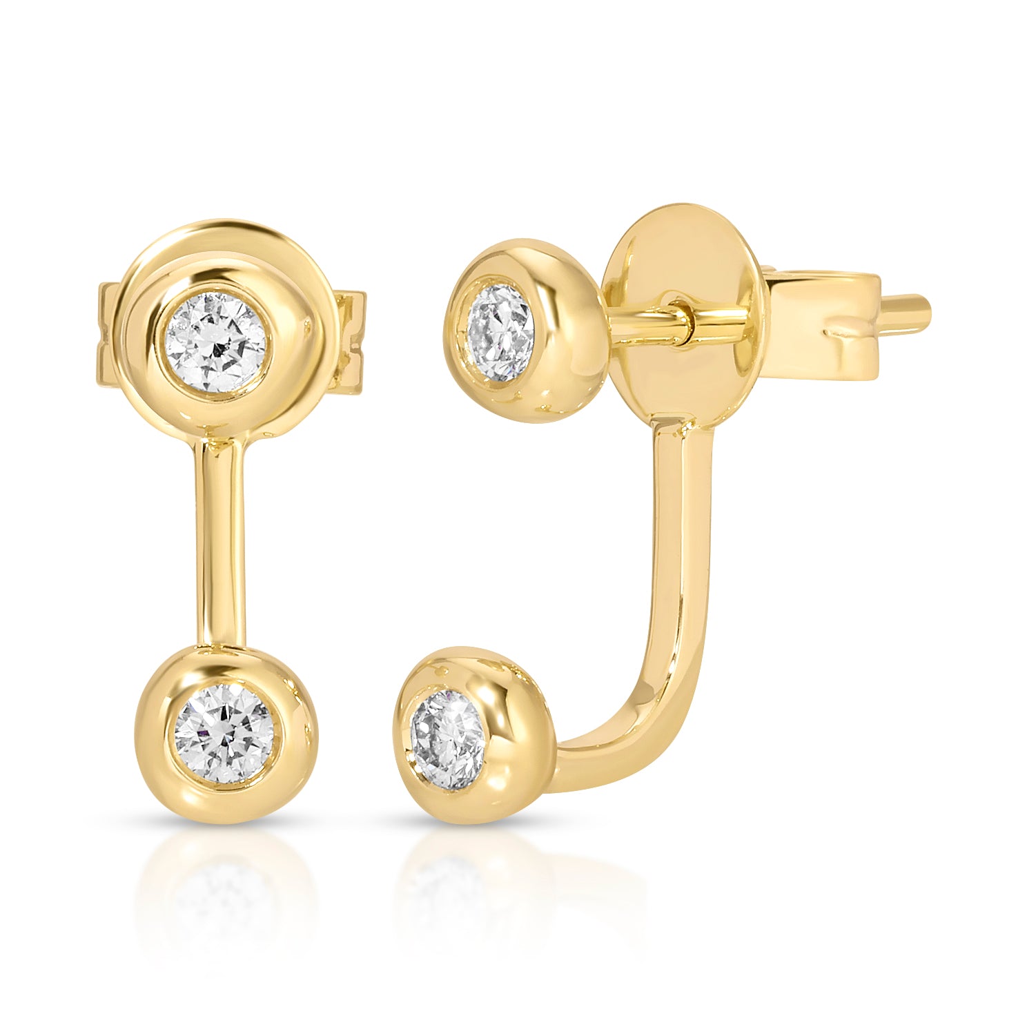 Diamond Pillow Illusion Earrings